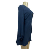Zara Women’s Navy Blue Long Sleeve Shirt Dress Sz L