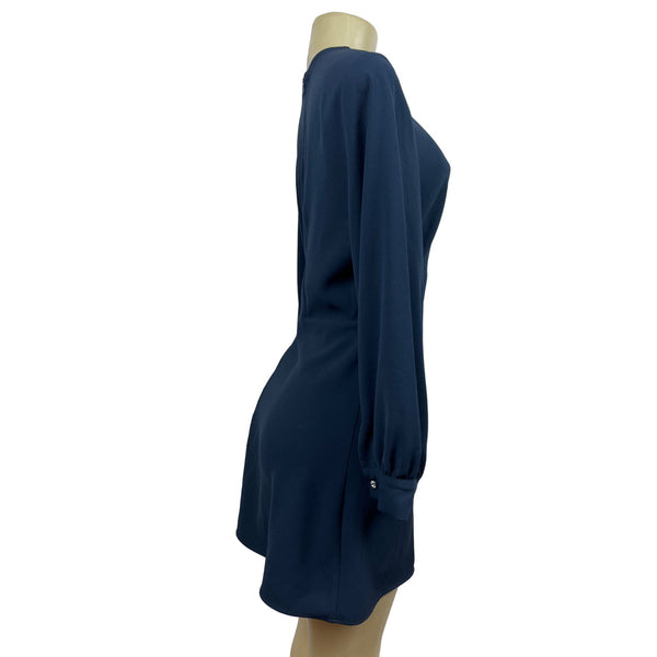 Zara Women’s Navy Blue Long Sleeve Shirt Dress Sz L