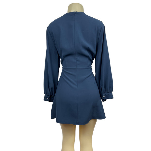 Zara Women’s Navy Blue Long Sleeve Shirt Dress Sz L
