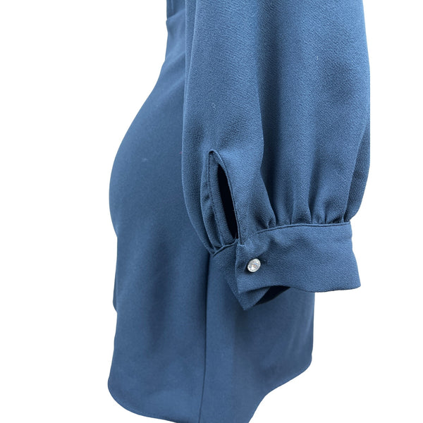 Zara Women’s Navy Blue Long Sleeve Shirt Dress Sz L