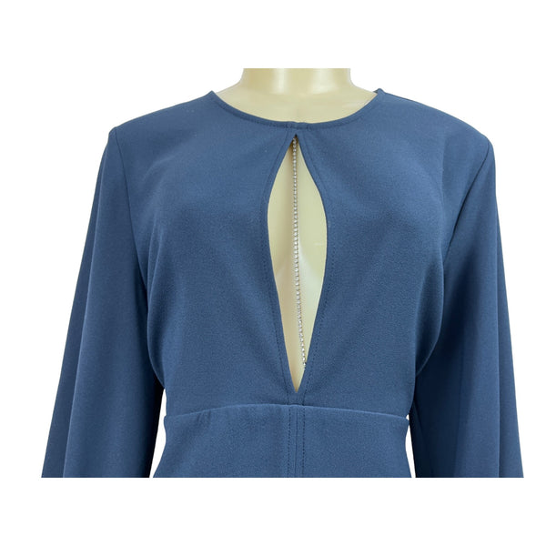 Zara Women’s Navy Blue Long Sleeve Shirt Dress Sz L