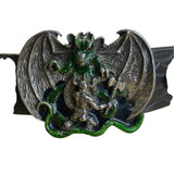Vtg 1982 Bergamot Dungeons and Dragons Warrior Enameled Black and Leather Belt