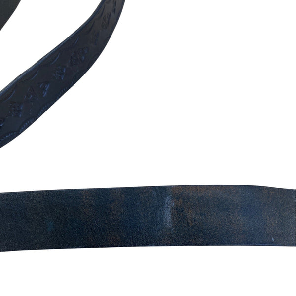 Vtg 1982 Bergamot Dungeons and Dragons Warrior Enameled Black and Leather Belt