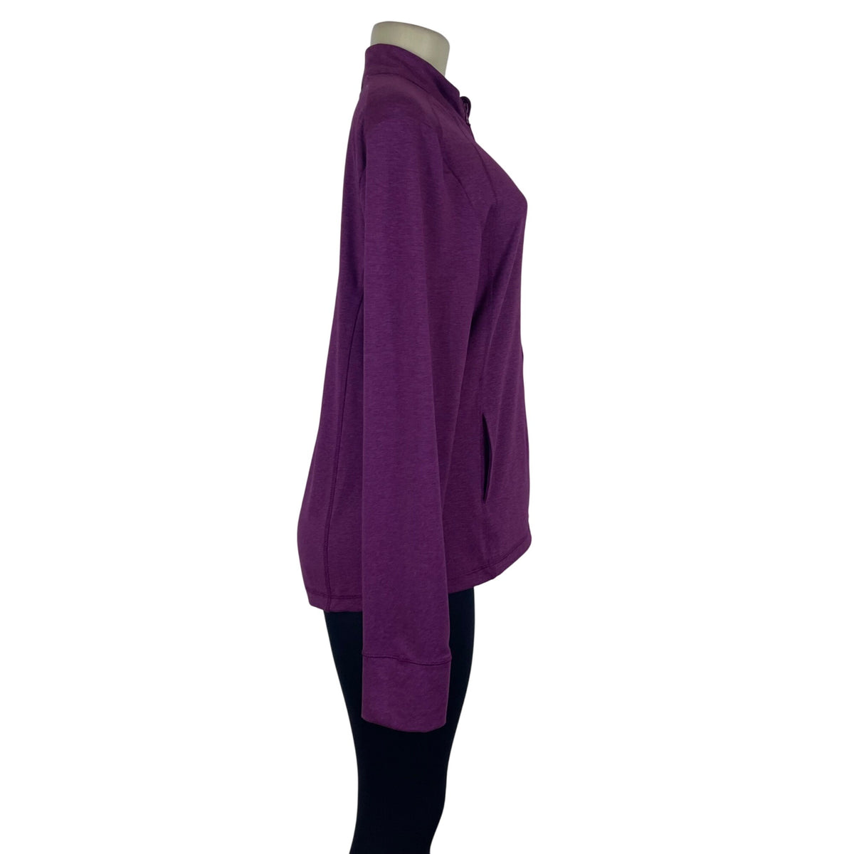 3X Platinum Womens Purple Full-Zip Jacket Soft Lightweight Long Sleeve XXL