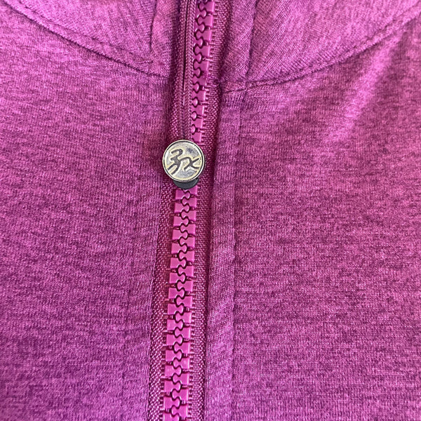 3X Platinum Womens Purple Full-Zip Jacket Soft Lightweight Long Sleeve XXL