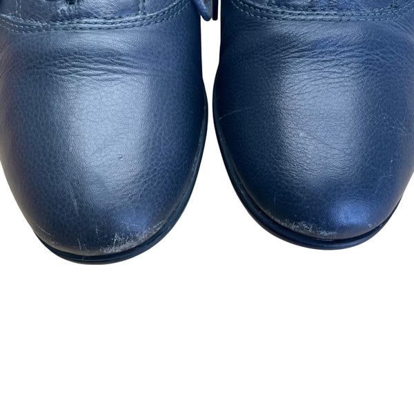 Easy Spirit Women’s Navy Leather Esmotion Comfort Lace-Up Shoes Size 9M