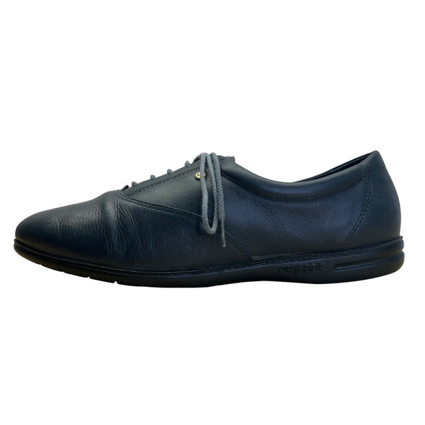 Easy Spirit Women’s Navy Leather Esmotion Comfort Lace-Up Shoes Size 9M