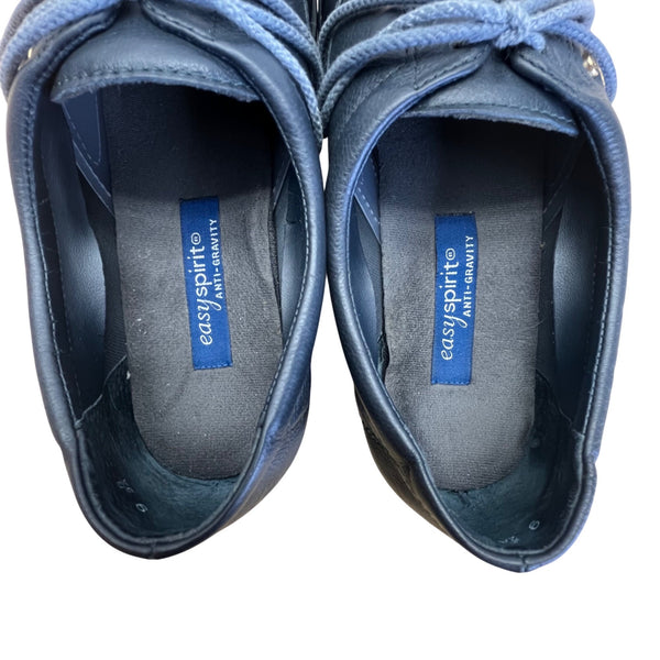 Easy Spirit Women’s Navy Leather Esmotion Comfort Lace-Up Shoes Size 9M