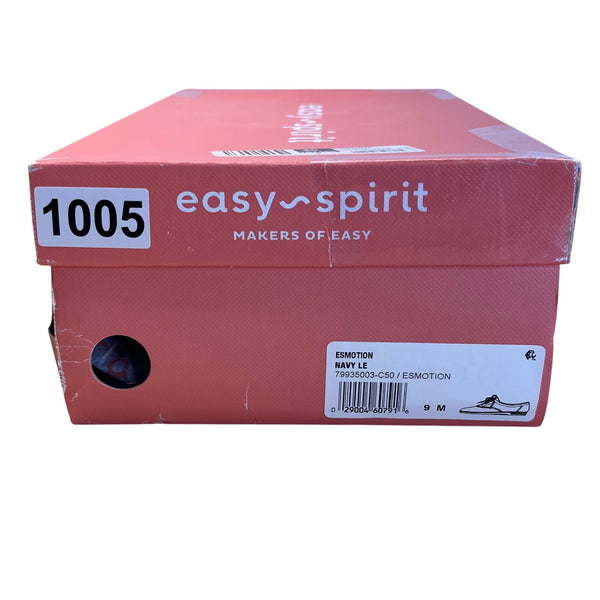Easy Spirit Women’s Navy Leather Esmotion Comfort Lace-Up Shoes Size 9M