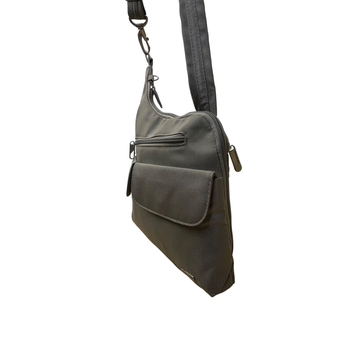 Travelon Women’s Gray Nylon Multiple Pockets Classic Anti-Theft Crossbody Bag