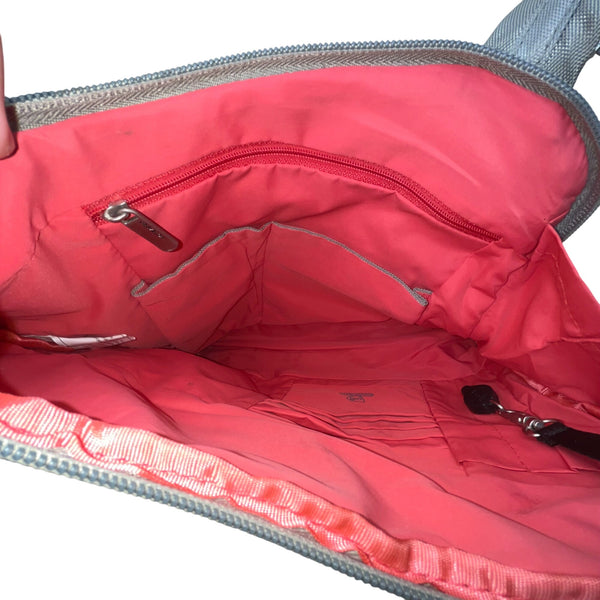 Travelon Women’s Gray Nylon Multiple Pockets Classic Anti-Theft Crossbody Bag