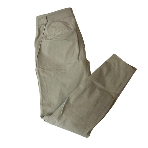 Armani Exchange Women's Beige Sraight Casual Pants  With Zip Pockets Sz 2