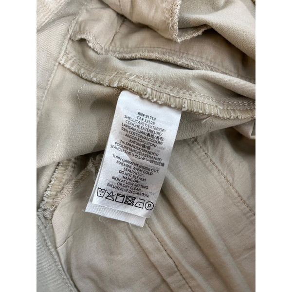 Armani Exchange Women's Beige Sraight Casual Pants  With Zip Pockets Sz 2