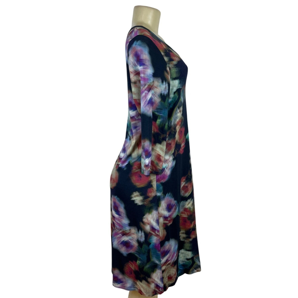 Karen Kane Floral Print 3/4 Sleeve Scoop Neck Dress Size 1X