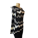 Tulio Tricot Women's Black & White Shirt Sz M - NWT
