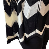 Tulio Tricot Women's Black & White Shirt Sz M - NWT