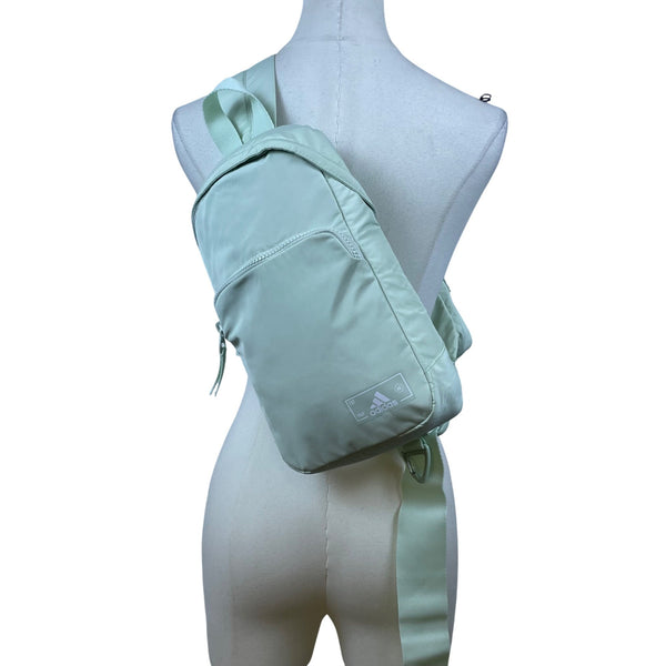 Adidas Women’s Linen Green Polyester Essentials 2 Sling Crossbody Backpack Size S