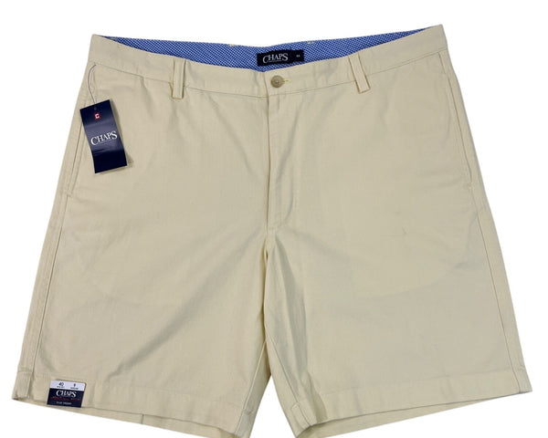 Chaps Mens Yellow Twill Flat-Front Shorts Cotton Summer Casual Wear Size 40