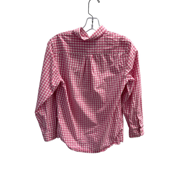 Vineyard Vines Mens Pink Gingham Whale Shirt Size M 100% Cotton Long Sleeve