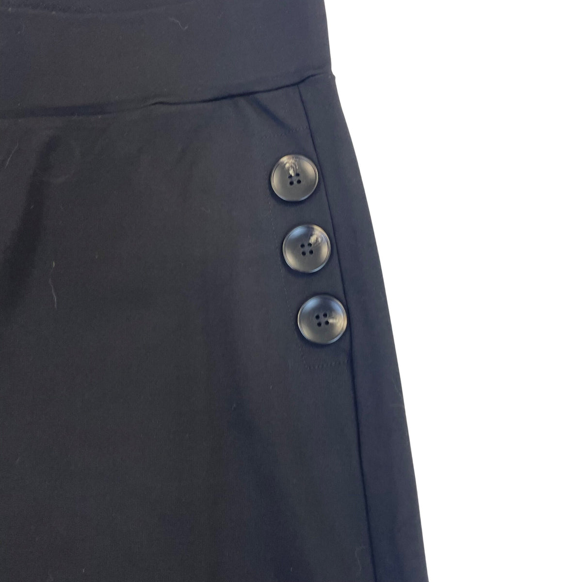 Ginasy Womens Black Wide-Leg Button-Up Palazzo Pants Size M - New