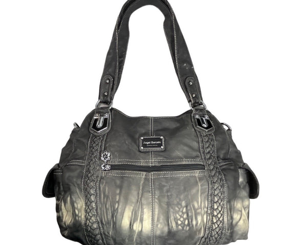 Angel Barcelo Women's Faded Gray Shoulder Bag Sz M