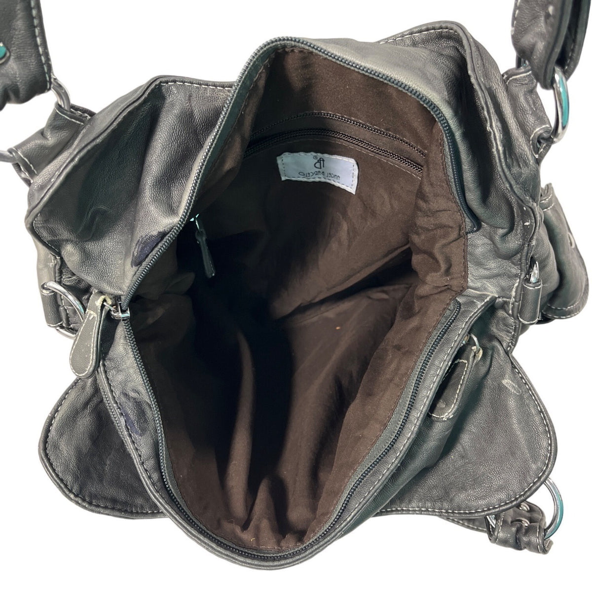 Angel Barcelo Women's Faded Gray Shoulder Bag Sz M