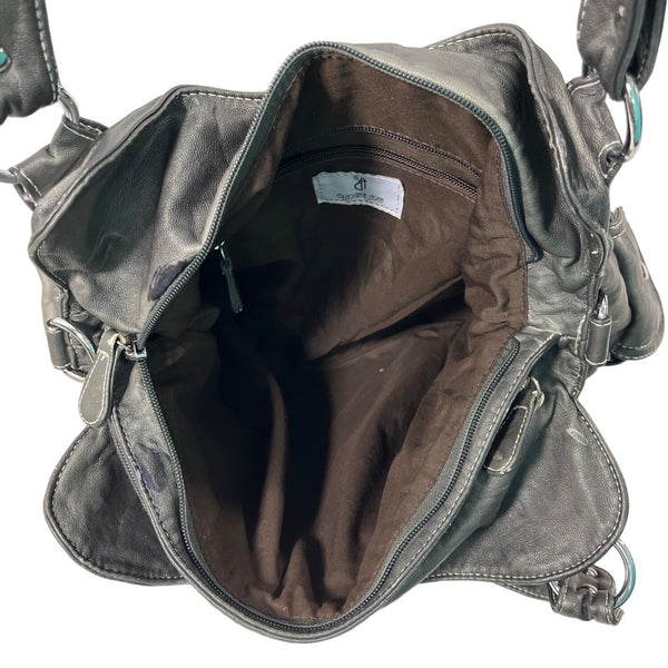 Angel Barcelo Women's Faded Gray Shoulder Bag Sz M