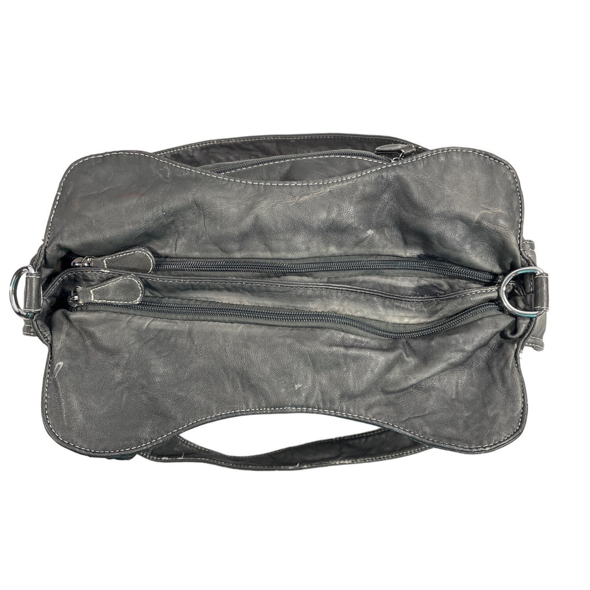 Angel Barcelo Women's Faded Gray Shoulder Bag Sz M