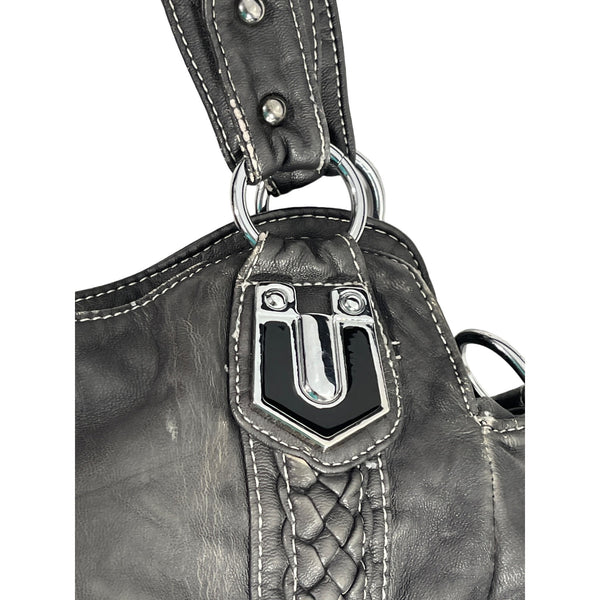 Angel Barcelo Women's Faded Gray Shoulder Bag Sz M