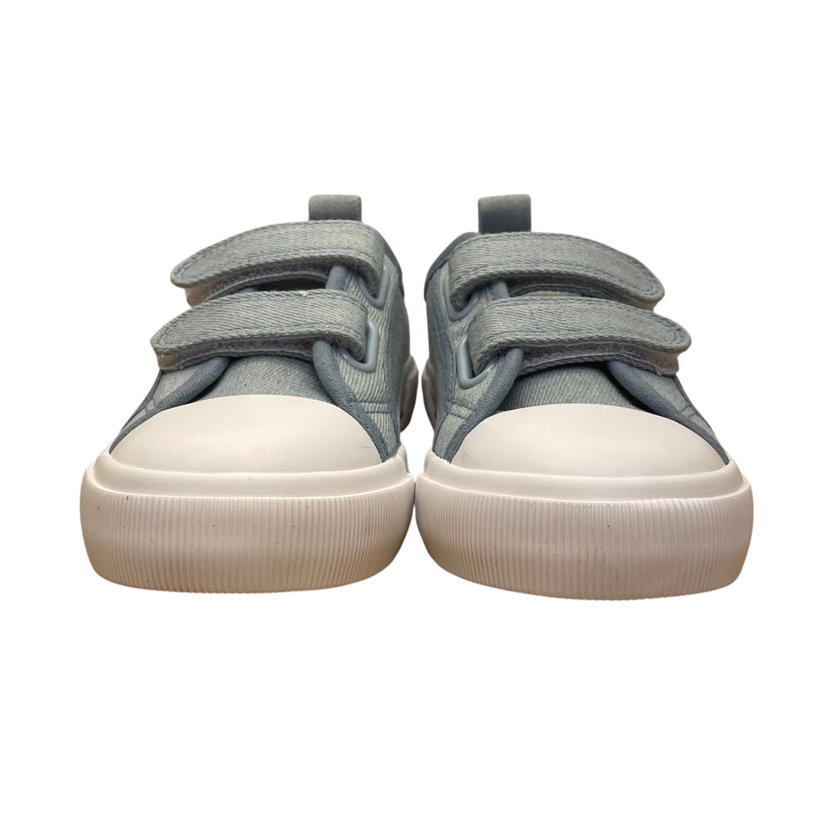 Harvest Land Kids Light Blue Canvas Adhesive Double Strap Sneakers Size 11