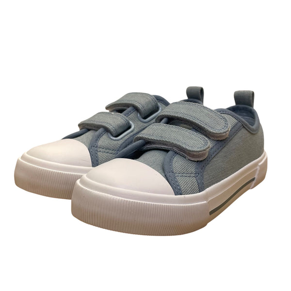Harvest Land Kids Light Blue Canvas Adhesive Double Strap Sneakers Size 11