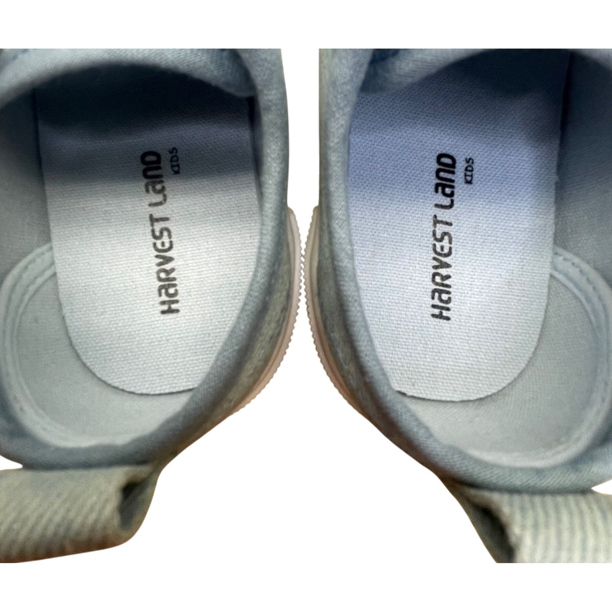Harvest Land Kids Light Blue Canvas Adhesive Double Strap Sneakers Size 11