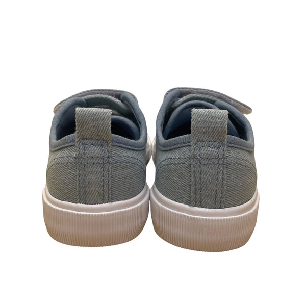 Harvest Land Kids Light Blue Canvas Adhesive Double Strap Sneakers Size 11