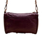 Rebecca Minkoff Burgundy Croc-Embossed Leather Gold Chain Strap Crossbody Bag