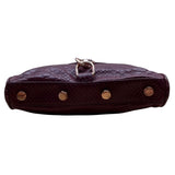 Rebecca Minkoff Burgundy Croc-Embossed Leather Gold Chain Strap Crossbody Bag