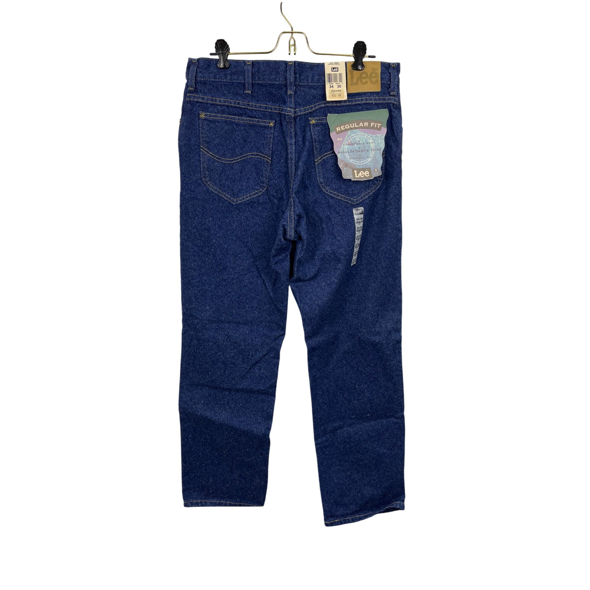 Vtg 90s Y2K Lee 34x30 Lee Mens Regular Fit Straight Leg Blue Denim Jeans - New