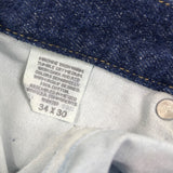Vtg 90s Y2K Lee 34x30 Lee Mens Regular Fit Straight Leg Blue Denim Jeans - New
