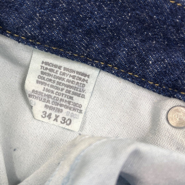 Vtg 90s Y2K Lee 34x30 Lee Mens Regular Fit Straight Leg Blue Denim Jeans - New