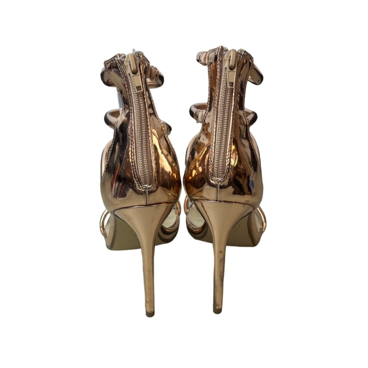 Misguided Women's Rose Gold Strapped Heels Sz 7.5 - NWOB