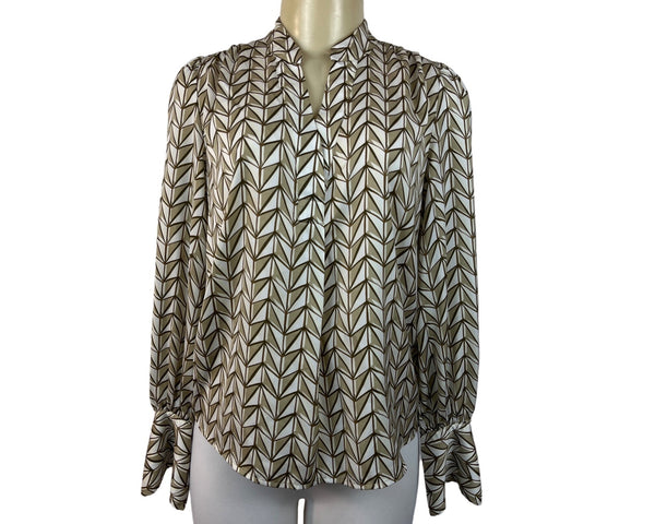 Banana Republic Women's Brown Smock Blouse Sz XS