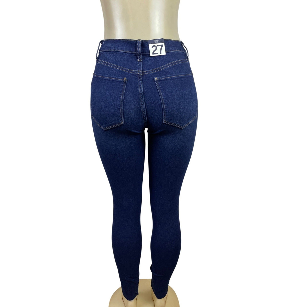 Gap Womens High-Waisted Skinny Jeans Dark Wash Stretch Denim Size 27 - New