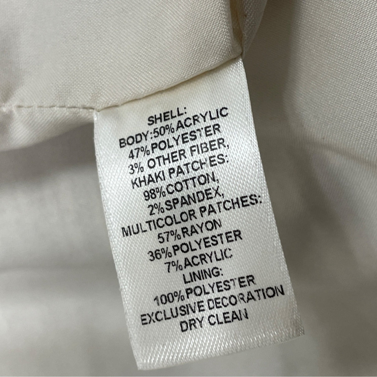 White House Black Market Women's Jacket Silver & Cream Open Front Modern Size 4