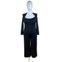 Halara Women's Black Jumpsuit Long Sleeve Wide-Leg Sz L - New