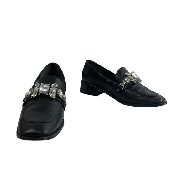 Marc Jacob’s Black Leather Gem Rhinestone Strap Dress Shoes Sz 41 (9.5 US)