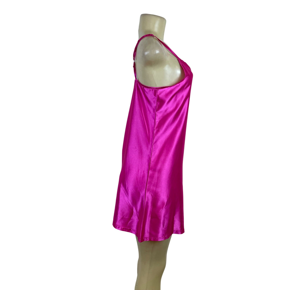 Lily By Firmiana Satin Women’s Pink Floral Two-Piece Robe & Slip Dress Nightwear Set Medium Lightweight