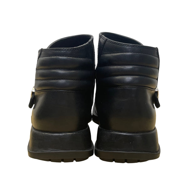 Air Jordan Men’s Black Leather Mid-Top Strapped Two3 Da’Catti Biker Boots Sz 12