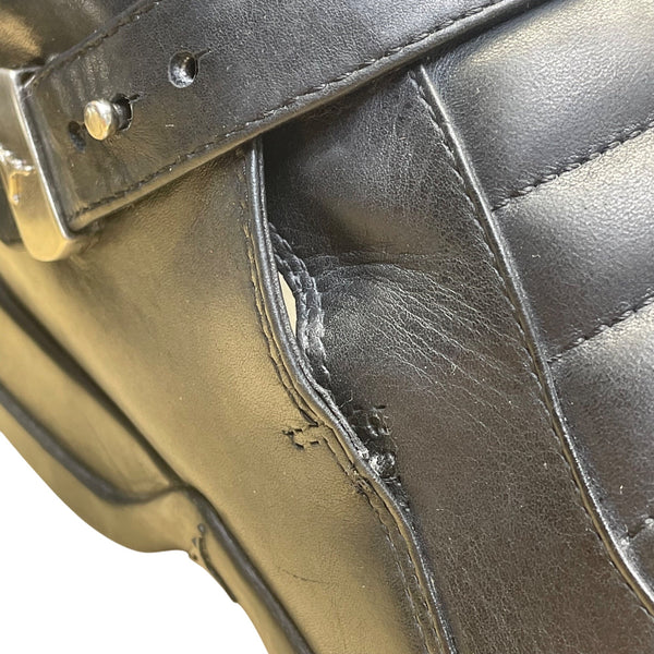 Air Jordan Men’s Black Leather Mid-Top Strapped Two3 Da’Catti Biker Boots Sz 12