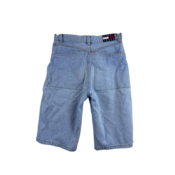 Vyg Tommy Hilfiger Mens Light Blue Denim Jean Shorts 100% Cotton Size 16 Casual Classic