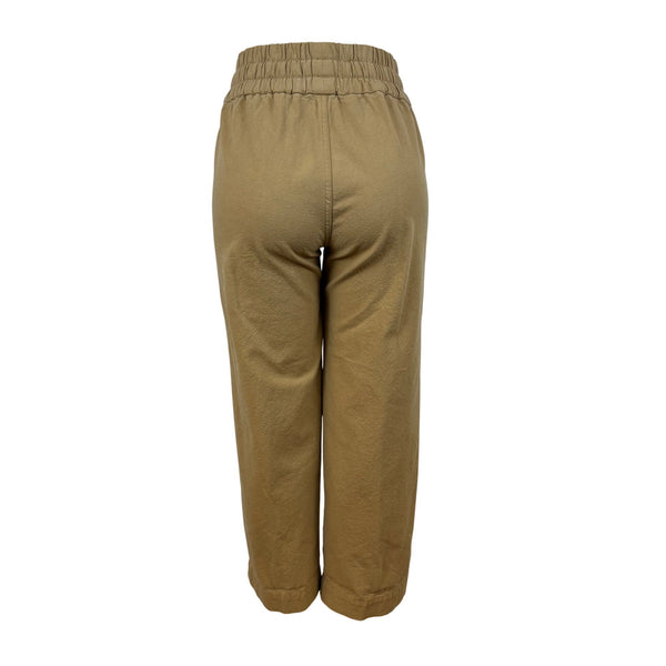 Everlane Women’s Camel Cotton Relaxed Elastic Waist Pants Drawstring Size XS