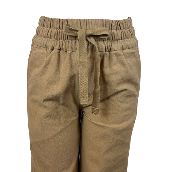 Everlane Women’s Camel Cotton Relaxed Elastic Waist Pants Drawstring Size XS